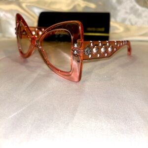 Authentic Roberto Cavalli Fiesole Pink Bowtie Sunglasses Vintage Limited Ed.